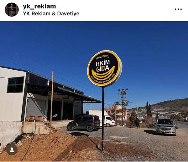 Hkim Gıda Tabela Totem