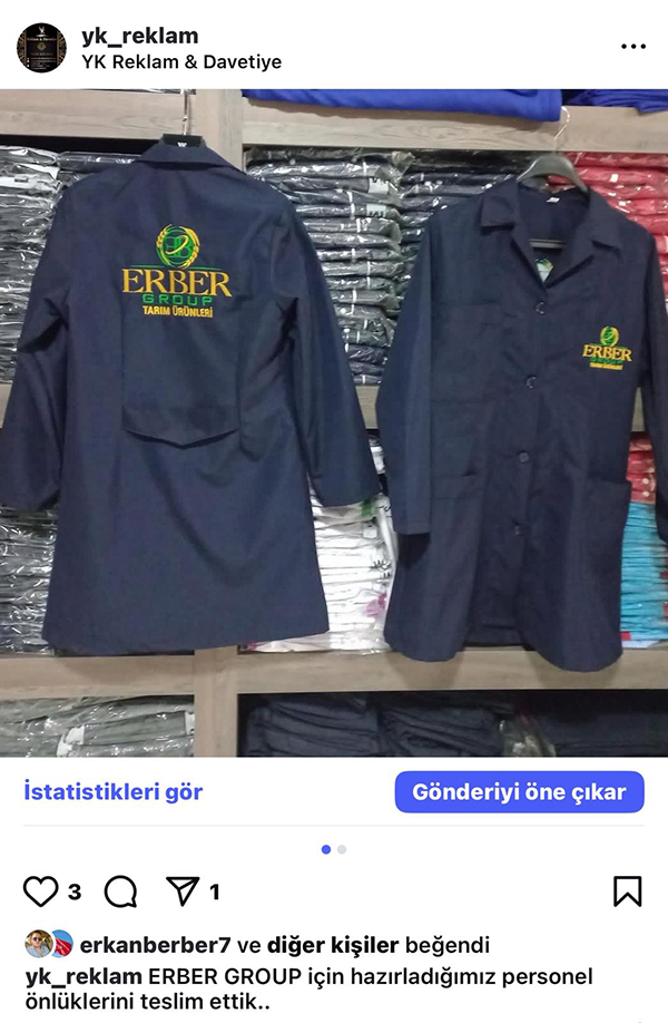 Erber Group İşçi Önlüğü